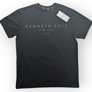 Kenneth Cole New York 1983 Logo Black On Black T-shirt Size Unisex XL NWT